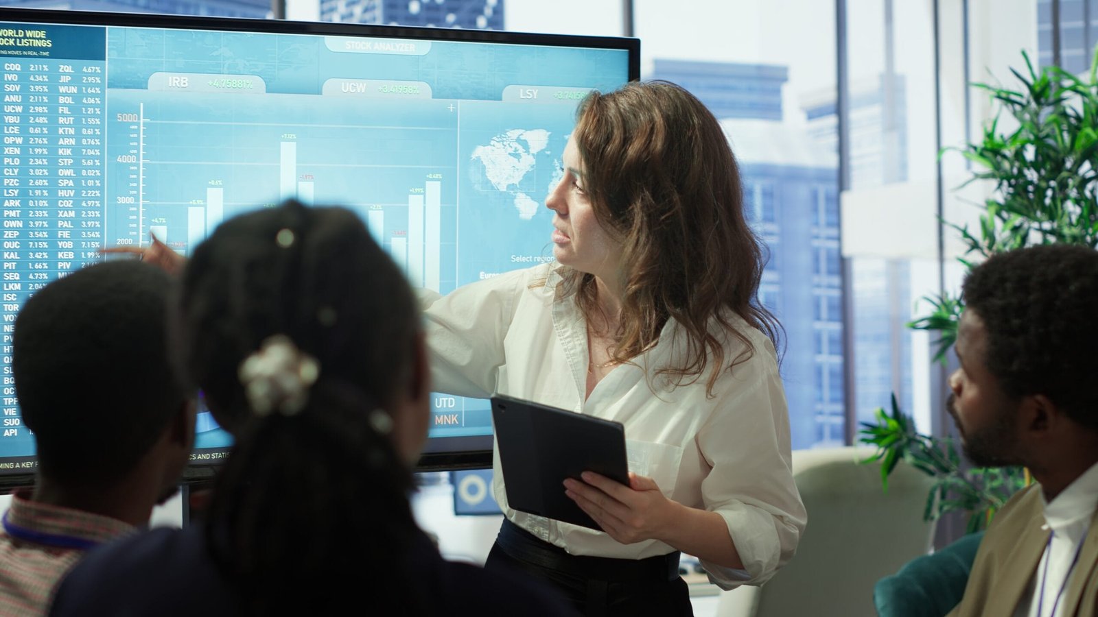 Team analyzing project details