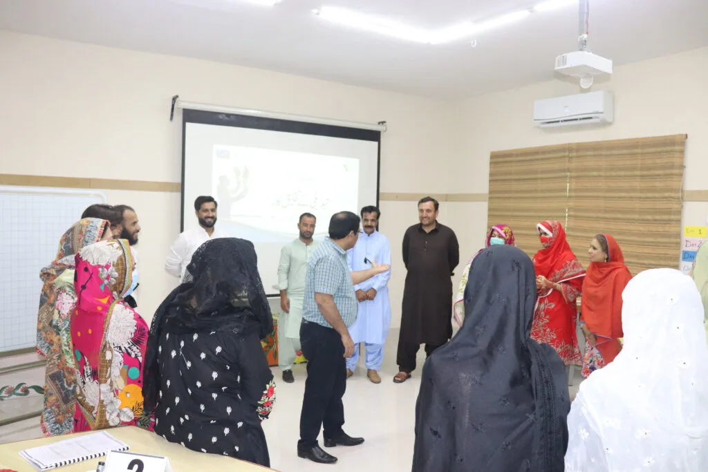 Shahzad Mansoor training women under WE-LED project in Quetta