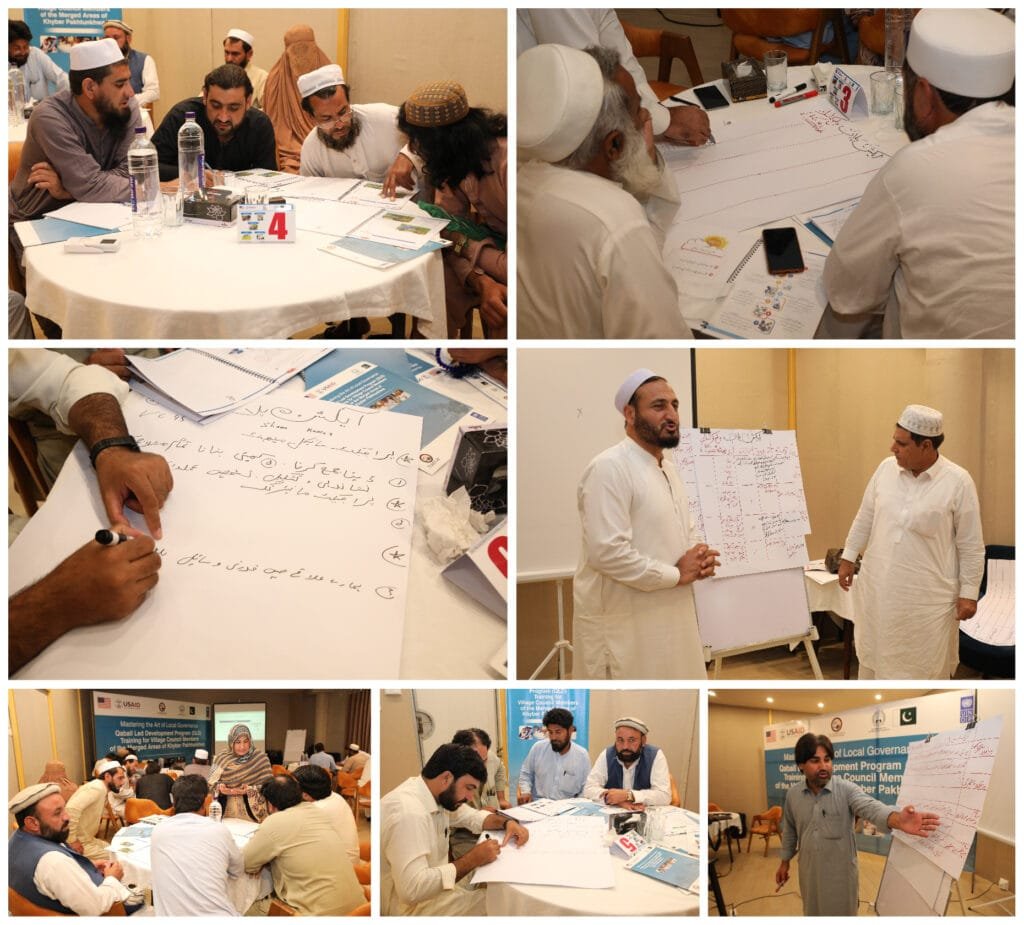 Collage of different activities of UNDP program