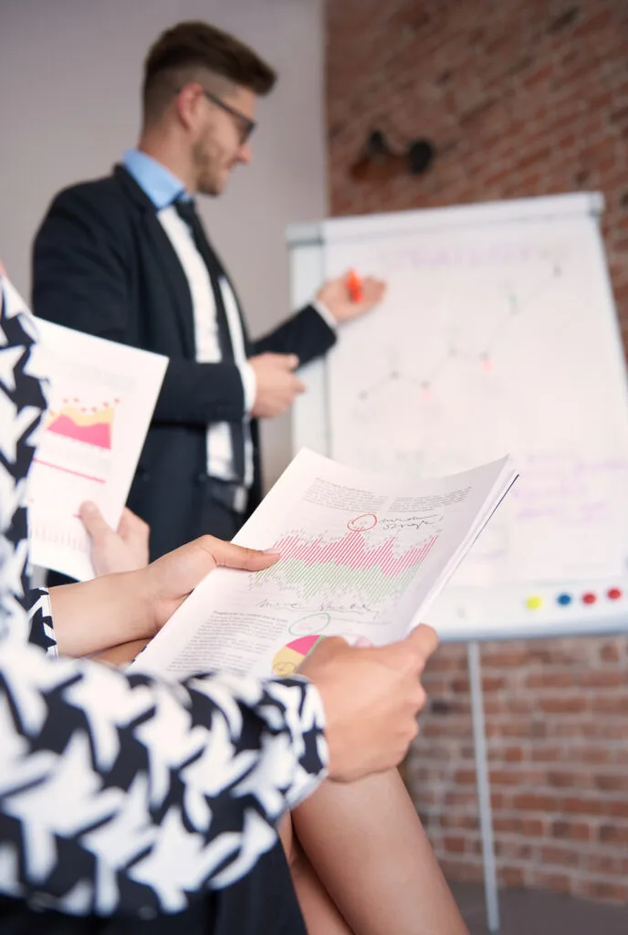 Data being collected during a meeting